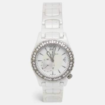 Bernhard H.Mayer White Ceramic Stainless Steel La Vida B2416/CW Women's Wristwatch 38 mm