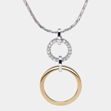 Bernhard H. Mayer Sun & Earth Diamond 18K Two Tone Gold Pendant