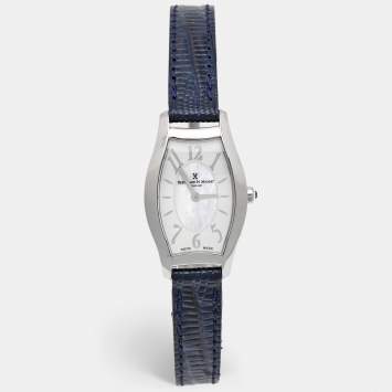 Bernhard H. Mayer Mother Of Pearl Stainless Steel Embossed Leather Serenade B3103 Women's Wristwatch 23 mm
