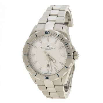 Pre Owned Bernhard H Mayer White Mother of Pearl Stainless Steel Ballad Women's Wristwatch 34 mm