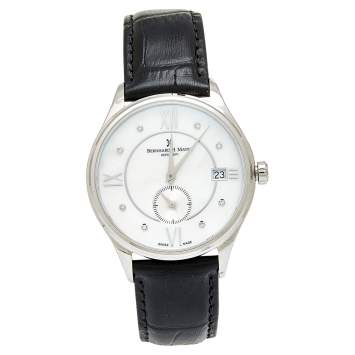 Pre Owned Bernhard H.Mayer Mother of Pearl Stainless Steel Muses Ladies Women's Wristwatch 36 mm