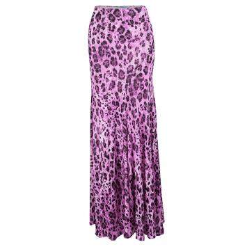 Pre Owned Blumarine Pink Animal Print Maxi Skirt S