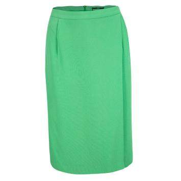 Pre Owned Boss by Hugo Boss Green Overlap Detail Vakira Skirt M