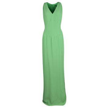 Pre Owned Boss By Hugo Boss Green Sleeveless V-Neck Dallisia Dress M
