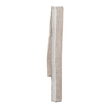 Pre Owned Boss By Hugo Boss Beige And White Linen Scarf