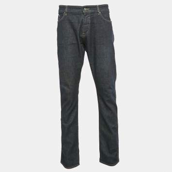 Pre Owned Boss By Hugo Boss Navy Blue Denim Delaware Slim Fit Jeans XXL Waist 38"