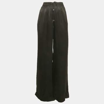 Pre Owned Boss By Hugo Boss Black Satin Tavati Trousers M