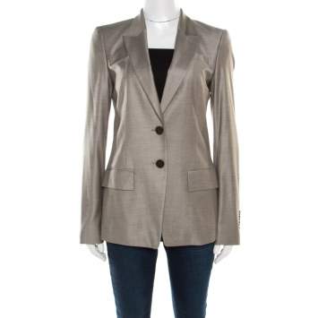 Pre Owned Boss By Hugo Boss Grey Tailored Juicyda Blazer S