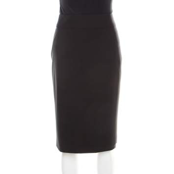 مملوكة مسبقًا Boss By Hugo Boss Black Stretch Wool Tailored Pencil Skirt M