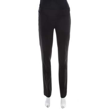 Pre Owned Boss By Hugo Boss Black Straight Fit Tailored Trousers M