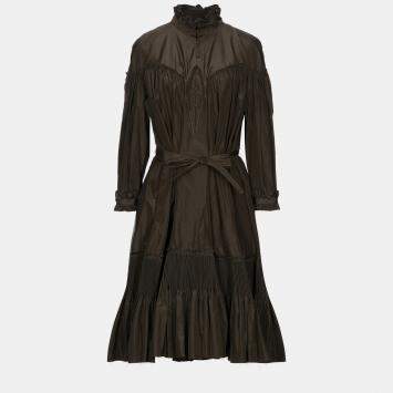 Pre Owned Bottega Veneta Silk Midi dress 44