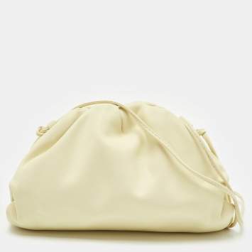 Bottega Veneta Light Yellow Leather Mini The Pouch Bag