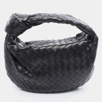 Pre Owned Bottega Veneta Teen Jodie Black Leather Handbag