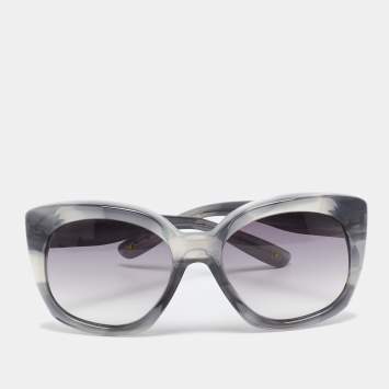 Pre Owned Bottega Veneta Grey Gradient BV 185/S Cat Eye Sunglasses