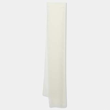 Pre Owned Bottega Veneta Waves Dubai November 2024 Off - White Cashmere Lightweight Scarf