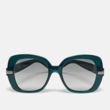 Pre Owned Bottega Veneta Green Gradient B.V. 229/S Oversized Sunglasses