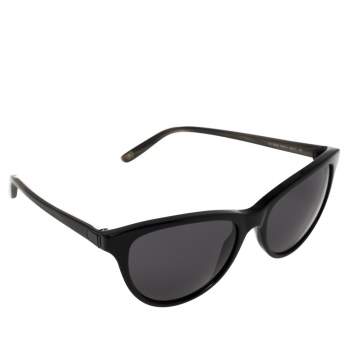 Pre Owned Bottega Veneta Black/ Grey BV 250/S Cateye Sunglasses