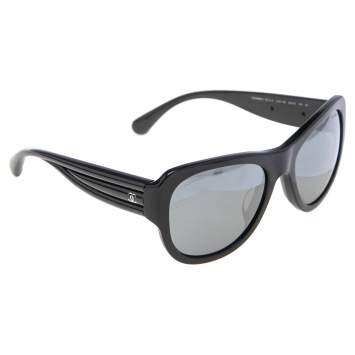 Pre Owned Chanel Black 5310-A Rectangle Sunglasses