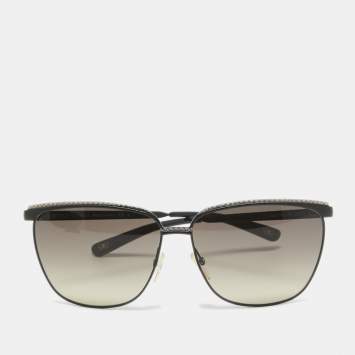 Pre Owned Bottega Veneta Black Gradient Frame BV 168/S Square Sunglasses