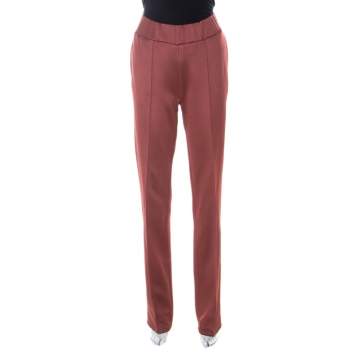Pre Owned Bottega Veneta Dusky Pink Seamed Track Pants M
