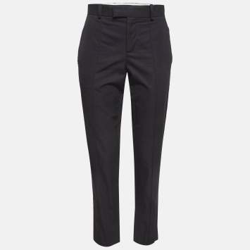 Pre Owned Bottega Veneta Black Cotton Trousers S