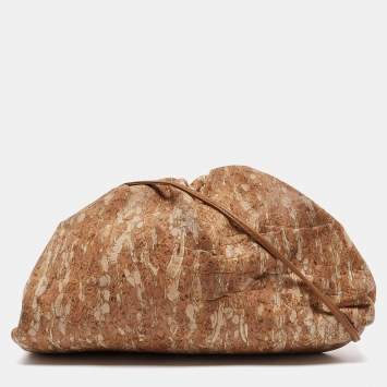Pre Owned Bottega Veneta Beige Cork Mini The Pouch Bag