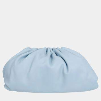 Pre Owned Bottega Veneta Blue Leather The Pouch Bag