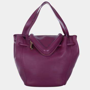 Pre Owned Bottega Veneta Leather Beak Bag