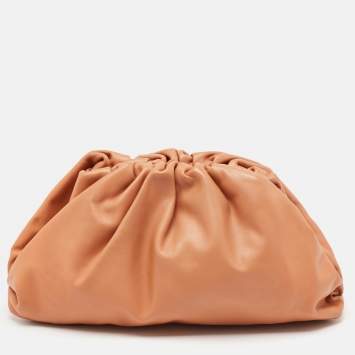 Pre Owned Bottega Veneta Brown Leather The Pouch Clutch
