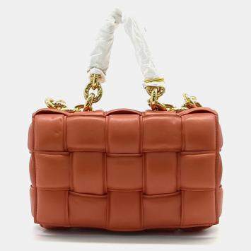 Pre Owned Bottega Veneta Brown Leather Padded Chain Cassette Bag