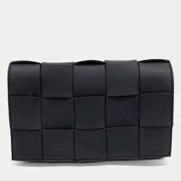 Bottega Veneta Black Leather Cassette Bag