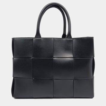 Bottega Veneta Black Leather Arco Tote and Shoulder Bag