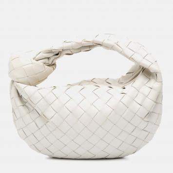 Bottega Veneta White Mini Nappa Intrecciato Jodie
