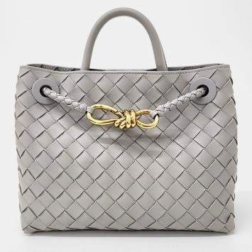 Bottega Veneta Grey Leather Andiamo Small bag