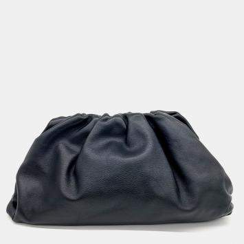 Bottega Veneta Black Leather Butter Calf Pouch
