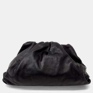 Pre Owned Bottega Veneta Black Leather Butter Calf Pouch