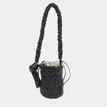 Bottega Veneta Dark Green Leather Shoulder Bag