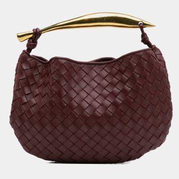Bottega Veneta Burgundy Lambskin Intrecciato Sardine
