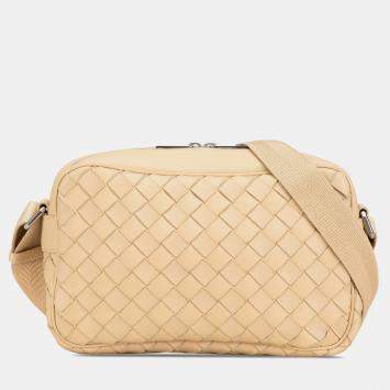 Bottega Veneta Beige Intrecciato Camera Bag