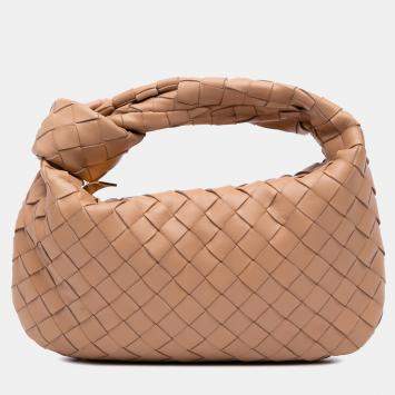 Bottega Veneta Brown Mini Nappa Intrecciato Jodie Hobos