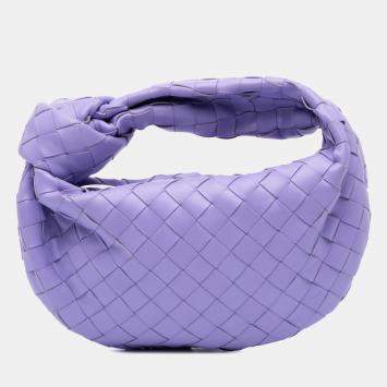 Pre Owned Bottega Veneta Purple Mini Nappa Intrecciato Jodie
