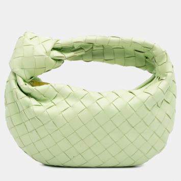 Pre Owned Bottega Veneta Green Mini Nappa Intrecciato Jodie