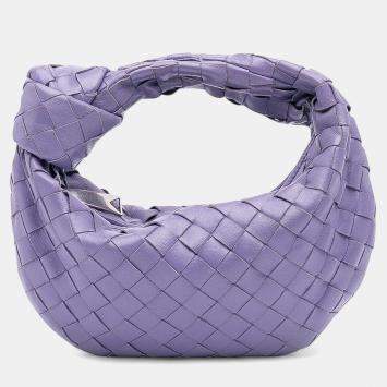 Pre Owned Bottega Veneta Purple Mini Nappa Intrecciato Jodie