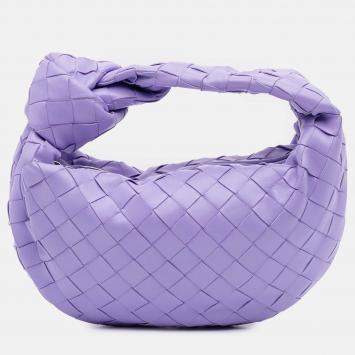 Pre Owned Bottega Veneta Purple Mini Nappa Intrecciato Jodie
