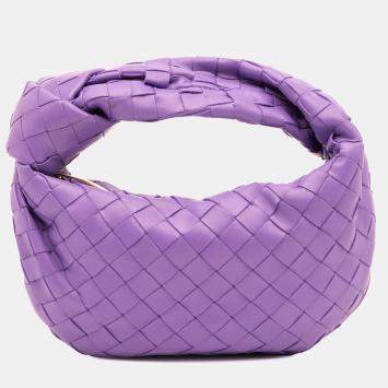 Pre Owned Bottega Veneta Purple Mini Nappa Intrecciato Jodie