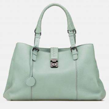 Pre Owned Bottega Veneta Green Medium Cervo Roma Tote