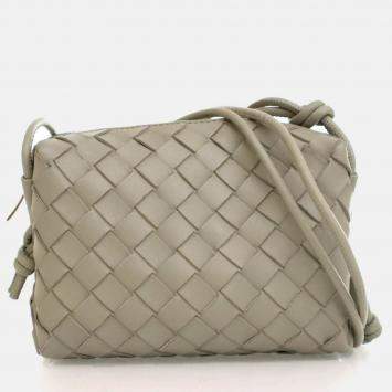Pre Owned Bottega Veneta Mini Intrecciato Calfskin Loop Camera Bag
