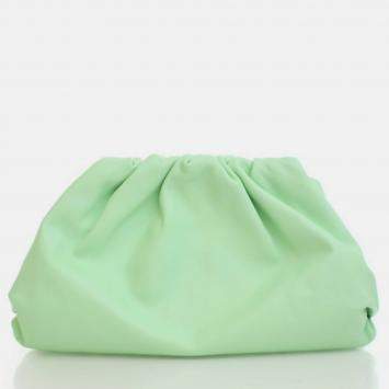 Pre Owned Bottega Veneta Green Calfskin The Pouch