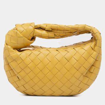 مملوكة مسبقًا Bottega Veneta Yellow Mini Nappa Intrecciato Jodie