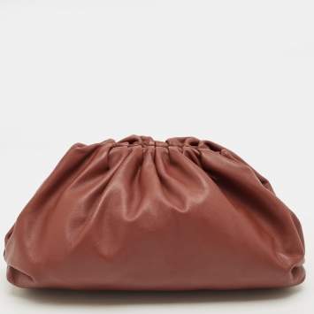 Pre Owned Bottega Veneta Brown Leather Classic The Pouch Clutch